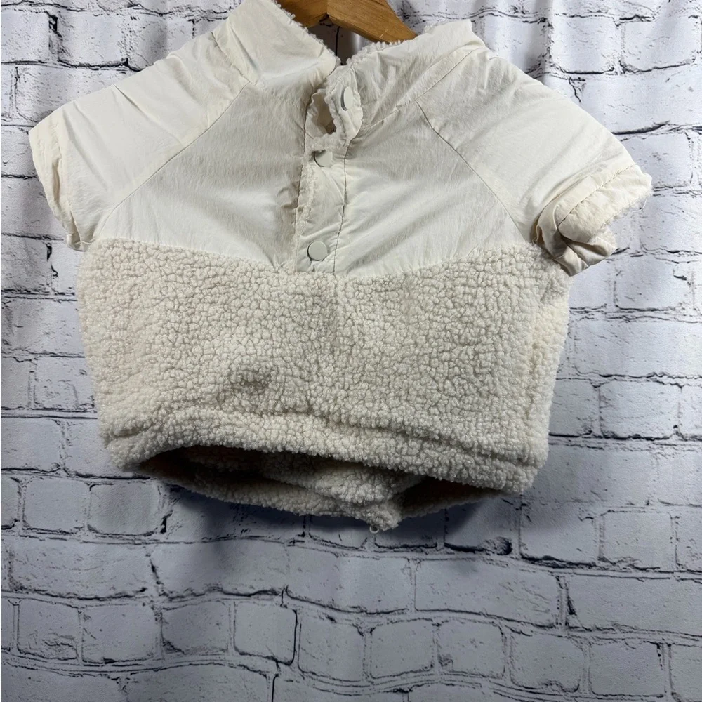 Aerie Offleash Cream Sherpa Jacket